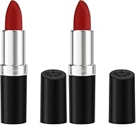 Rimmel Lasting Finish, 360 Pumpkin Peach, Satin Lipstick, Long-Lasting, Satin Finish, Rich Colour, Moisturising, Vegan Formula (Pack of 2)