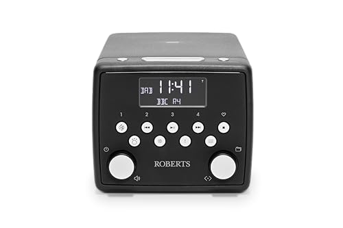 Roberts SOUND49 FM/DAB/DAB+ Clock Radio with Bluetooth and CD Player Black