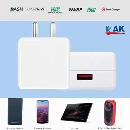 Image of Original 65W USB to C warp Adapter for One Plus 9 pro Charger| 8|8 Pro|7 Pro|7T|7T Pro|7|6T|6|5T|5|3T|3|Nord N10 5G USB to C Charger (Only Adapter)(AA4)