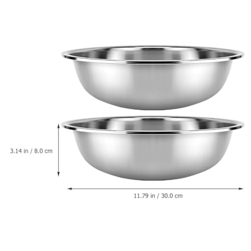 Set de 2 tazones grandes de acero inoxidable para cocina miniatura 4