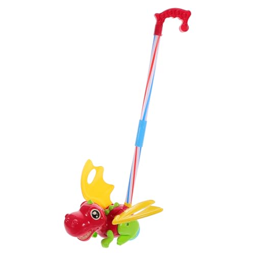 Vaguelly Infant Learning Walker Dinosaur Push Pull Toy Toddler Push Toy for Boys Girls