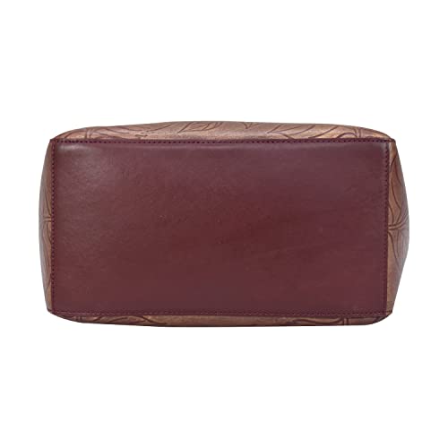 Image of Anuschka Women's Original Hand-Painted Genuine Vegetable Tanned Leather Classic Hobo With Side Pockets
