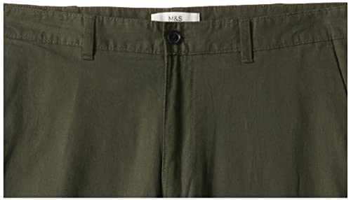 Image of Marks & Spencer Regular Fit Linen Rich Chino Trousers