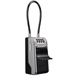 Master Lock 5482EURD Key Safe with New Innovative Design, Flexible Cable Shackle,Outdoor Key Lock Box, Capacity, High Security, Extra Large