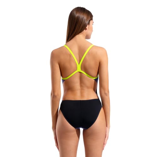 Image of Arena Women's Solid Team Swimsuit Challenge Back MaxLife Open Back Bathing Suit Athletic Swimwear