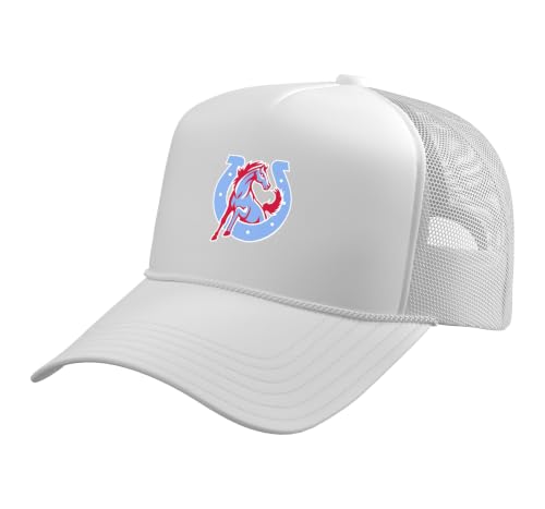 Glencliff Colts Trucker Hat with Adjustable Mesh Back, White