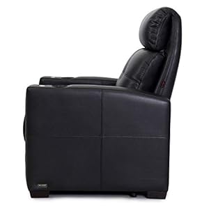 Octane seating cloud xs850 home theatre chairs black bonded leather manual recline straight row 3 seats space saving design  urban country home decor