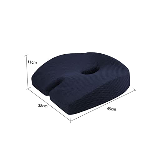 Coussin de chaise en mousse à mémoire de forme bleu déhoussable - 2