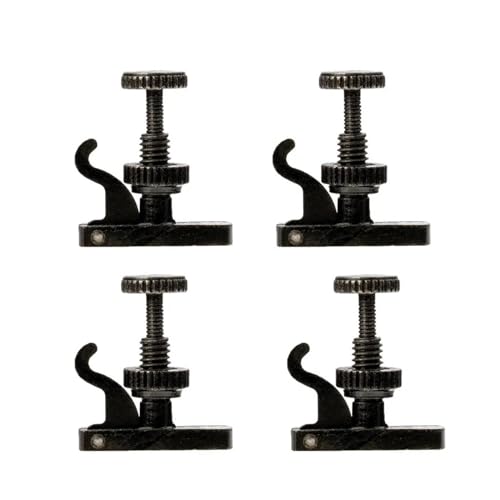 HJDFRTE 4pcs/1set 4/4 3/4 Violin Fine Tuners Hill Style Metal String Adjuster Sensitive violin replacement parts (Color : Hill Style Violin)