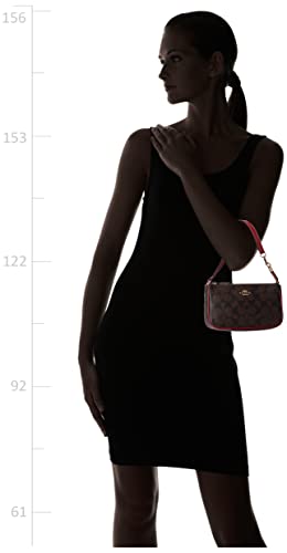 Coach Nolita 19 In Signature Canvas Bag Purse (Brown Red) #TOP5