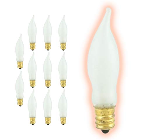 GoodBulb 7W Frosted E12 Flame Tip Bulbs, 2700K, 85 CRI