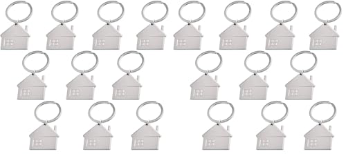 Small House Shaped Pendant Keychains Cute Cartoon House with Window Keychain Bag Hanging Fashion Charm Gifts Jewelry 10pcs
