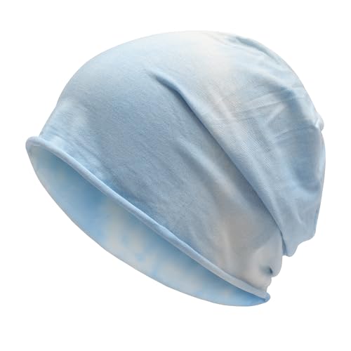 Image of ZLYC Cotton Thin Slouchy Beanie Hat for Men Women Fashion Soft Stretch Knit Skull Cap