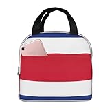 bmnaswt Isolierte Lunchtasche mit Flagge von Costa Rica, für Damen und Herren, wiederverwendbare Lunchbox für Arbeit, Picknick