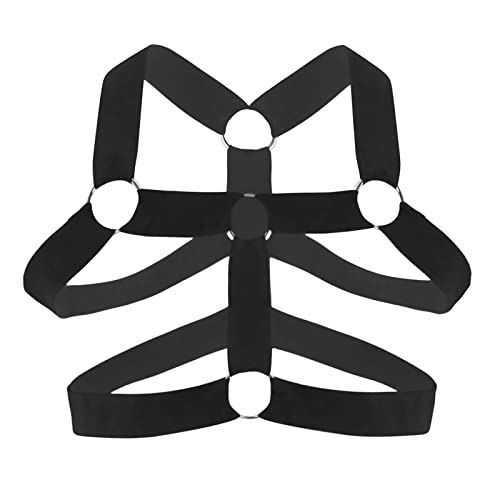 Image of Mens Harness Belt Nylon Elastic Body Shoulder Strap Sexy Halter Club Wear Cosplay Costume