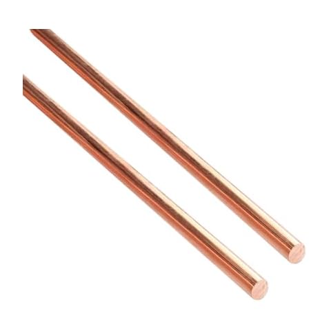 DIYDIYShop 2PCS Pure Copper Round Rod (Diameter 9mm Length 200mm) 99.9% Solid Copper Rod,Used for Metal Working and Metal DIY Process Cover