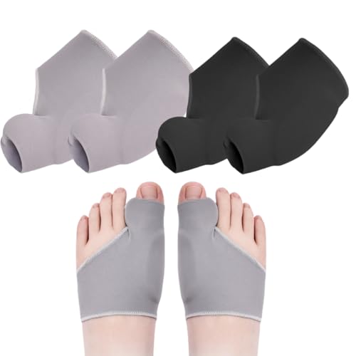 VODAFQS 2 Paar Hallux Valgus Socken mit Gel-Pad Schutz, Hallux Valgus Korrektur, Hallux Valgus Retractor, Zehenspreizer, verstellbarer Fußkorrektor, Zehen-Valgus-Abstandshalter mit Silikonschutz