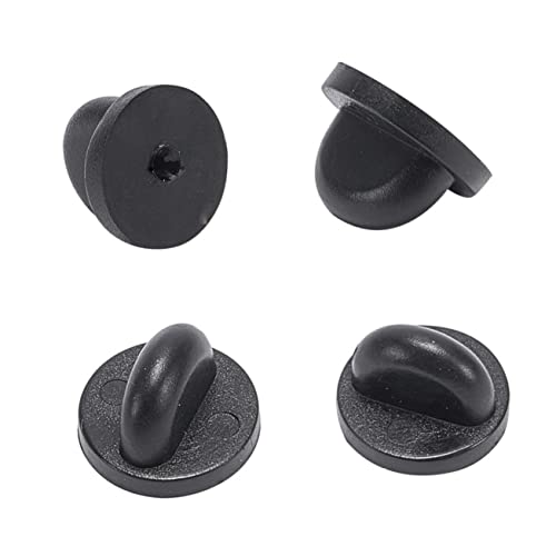 TOPPERFUN 250pcs Metal Caps Breast Pin Pin Backs Keepers for Lanyards Easy to Use