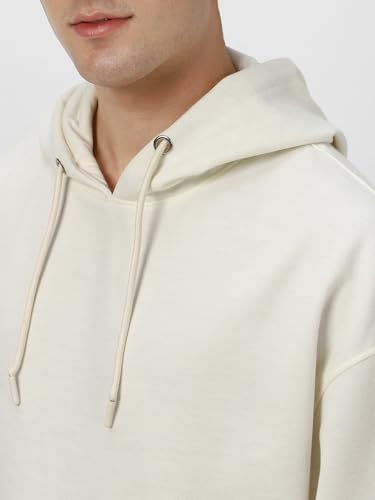 Image of Urbano Fashion Men's Cotton Solid Oversized Hooded Neck Sweatshirt