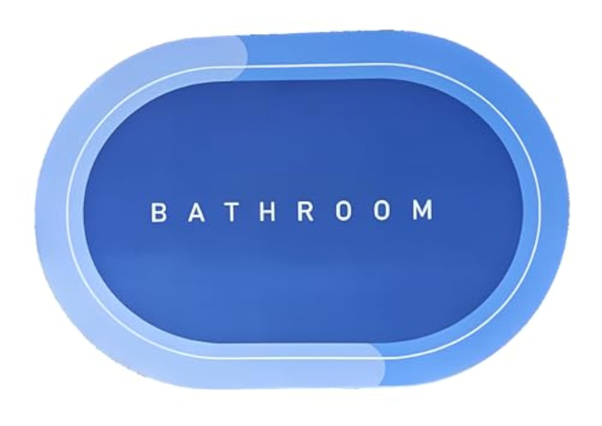 Bathroom Mat Oval Rug 40x60 cm