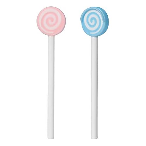 Kids Tongue Cleaner Brush -Lollipop Shape Tongue Scraper for Toddler Children Pink,Sky Blue (2 Packs) Cover