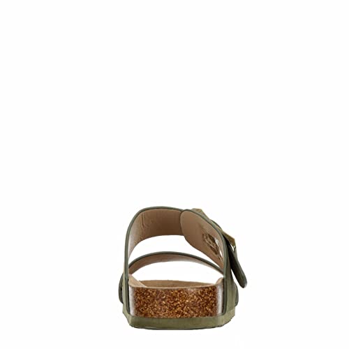 Women's Faux Leather Slip-On Two Strap Cork Bed Sandal4