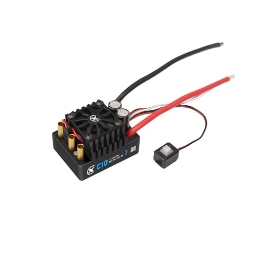 XC C10 Sensorless Brushless ESC for RC Car, 2-4S Lipo,120A Continuous Current,4-6A、6.0/7.4V