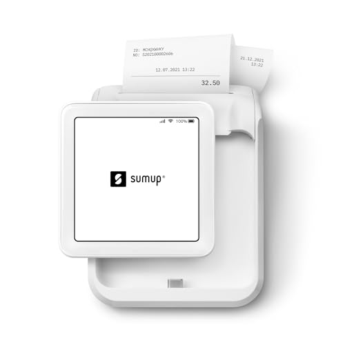 SumUp Solo + Printer Bundle - Credit Card Payment Card Reader. Full Touch-Screen Interface with Free SIM Card and Mobile Data (SumUp Solo + Printer)
