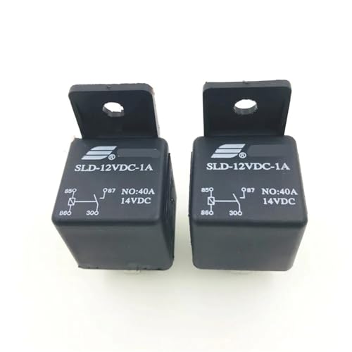 Relais 24V 40A noir à 4 broches pour l'automobile et les bateaux (Lot de 10 pièces SLD-24VDC-1A)