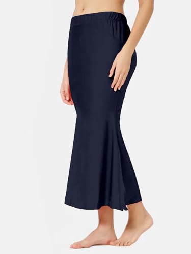 Image of Selvia Women's Lycra Blend Solid Elastic Side Slit Straight Saree Shapewear Petticoat || Saree Shapewear for Women|| Saree Petticoat for Women