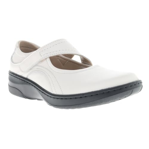 Image of Propet Womens Golda Mary Jane Slip On Flats Casual - White