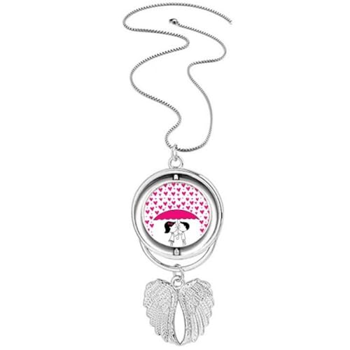 Collier ailes d'ange rotatif symbole d'amour éternel pour les couples fusionnels