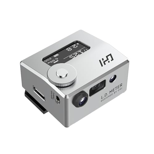 CHI L.D. Light Meter Lite - Precise Lighting and Laser Distance Measure for Leica and Vintage Camera Film Photography (Silver)