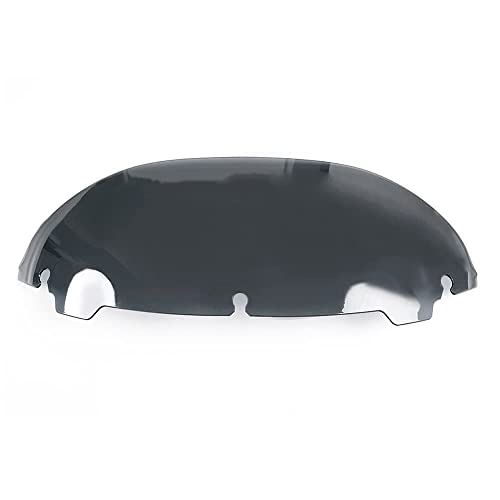 Image of Smoke 7 inch Round Batwing Windshield Windscreen Compatible for 14-24 Harley Davidson Touring Street Glide Electra Glide FLHT FLHTCU Ultra Classic Glide FLHX FLHTK Tri Glide 2014-2024
