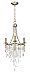 Maxim 14423CZGS Cebu Crystal and Shell Candle Chandelier for Bedroom and Small Dining Room, 3-Light 180 Total Watts, 28" H x 15" W, Capiz/Gold Silver