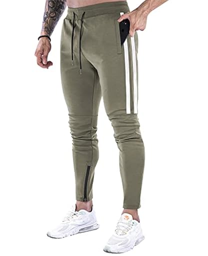 Suwangi Pantalones Deportivos Running para Hombre Jogger Gimnasio Fitness Entrenamiento Pantalon Largos Chándal Bolsillo Cremallera | Ya disponible en tu tienda friki favorita! En mundofriki.es!