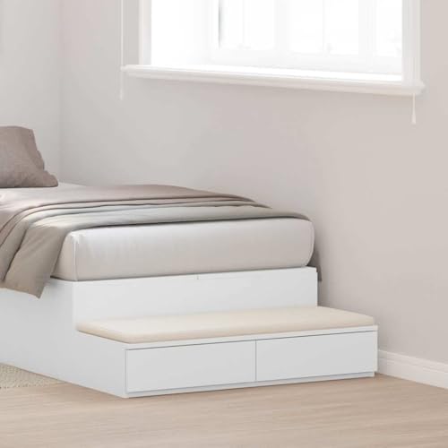 Genérico Cajones de Cama 75 x 36,5 x 16,5 cm Madera de ingeniería, Mesitas de Noche Blanco,866963