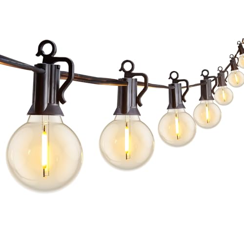 Outdoor String Lights 25 Feet G40 LED Patio Lights, Plug-in, 13...