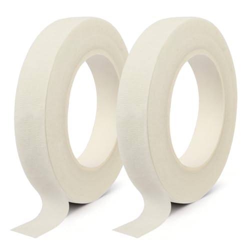 Floral Tape White Flower Tape for Wedding Bouquet Craft Stem Wrapping, 2Pcs