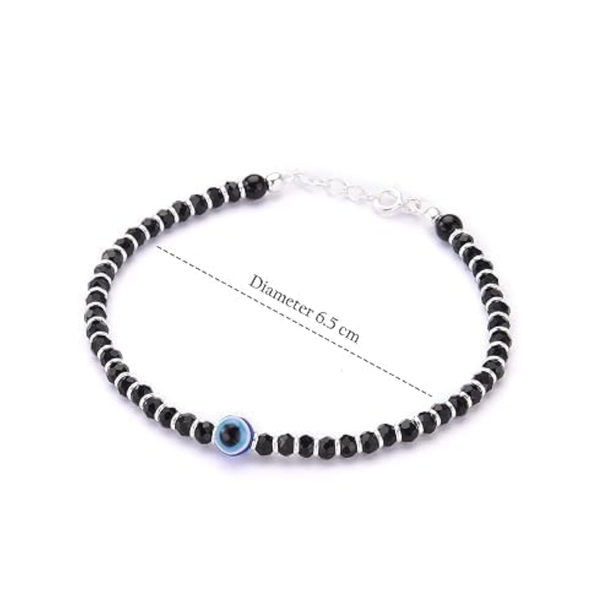 Evil Eye Protection Bracelet, Adjustable Beaded Wristband
