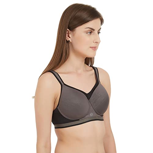Image of SOIE Women Full Coverage Polyamide Spandex High Impact Padded Non Wired Sports Bra