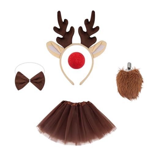 Christmas Reindeer Headband Adjustable Festive Hair Accessory Holiday Party Headpiece for Women and Kids
