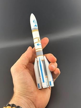 3D CUBES Model Kit Plastic Rockets, 1:72 Scale, Grey and Orange, Figure Toy 2