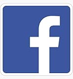 Facebook Logo - Pack of 3 Stickers - Auto, Wall, Laptop, Cell, Truck Sticker for Windows, Cars, Trucks