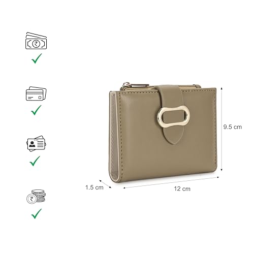 Image of Fastrack Women's Buckle Flap Two-Fold Wallet | Multiple Card Slots, Cash Slots, Zip Coin Pocket, Buckle Design Flap | Stylish & Secure | 6 Months Warranty