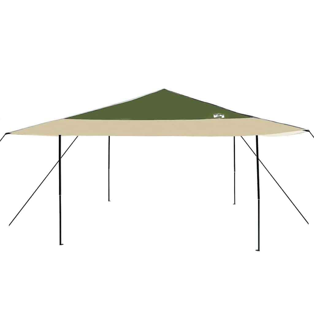 Mangloder Pavillon-Zelt Grün 395 x 395 x 251 cm Stoff Pop-up Faltpavillon mit Stahlrahmen für Garten Terrasse Outdoor Camping Partyzelt mit wasserdichtem Dach und Sonnenschutz