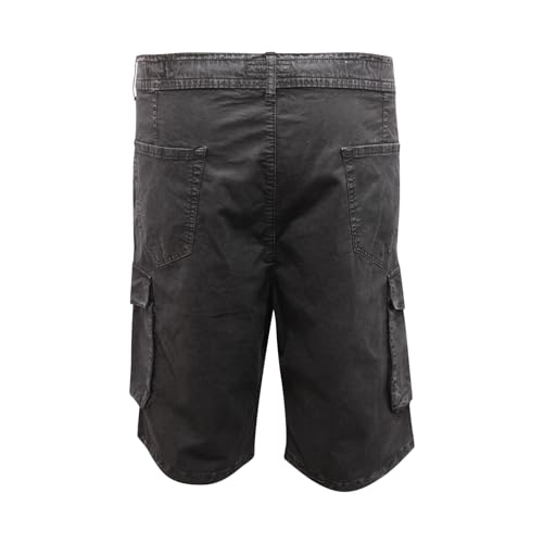 Bermuda cargo uomo Over-D 6326av short délavé noir