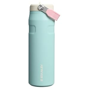 Stanley IceFlow Flip Straw 2.0 Water Bottle 24 oz | Built-In Straw for Travel and Sports | Lightweight and Leak Resistant | Insulated Stainless Steel | BPA-Free | Poolside