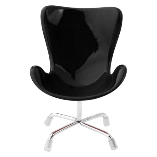 Sillón de Casa de Muñecas,Widesmart 1:6silla en Miniatura para Casa de Muñecas Muebles en Miniatura para Casa de Muñecas Modelo de Muebles de Sala de Estar en Miniatura Accesorio (Negro)