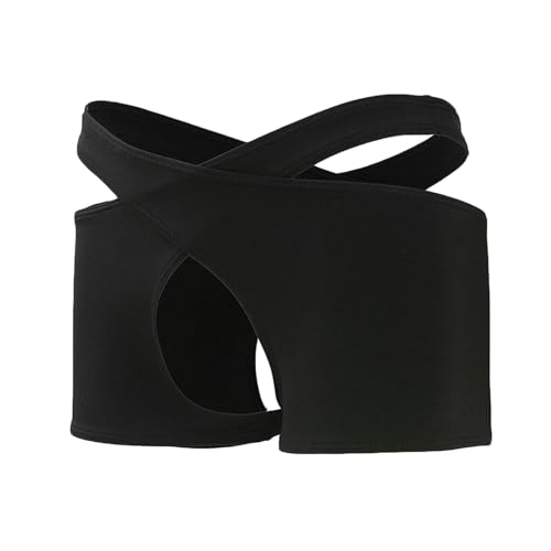 Mens Low Rise Briefs Stretch Breathable Hollow Separate Underpants Solid Brief Comfortable Fit Daily Wear Underwear